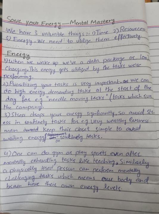 Save your Energy by Sir Haroon