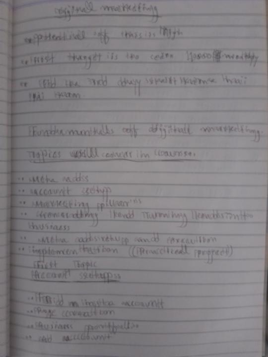 Todays Assignment of learning Marketing