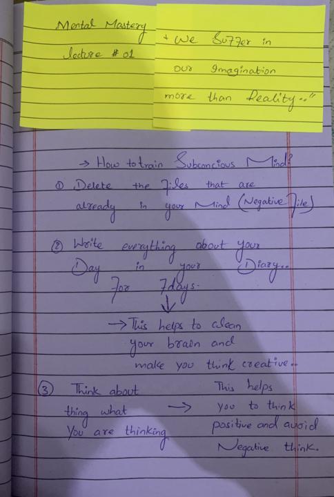 Notes from Mental mastery