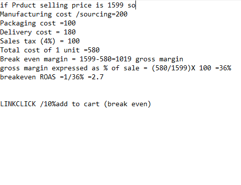 Calculate your actual breakeven ROAS