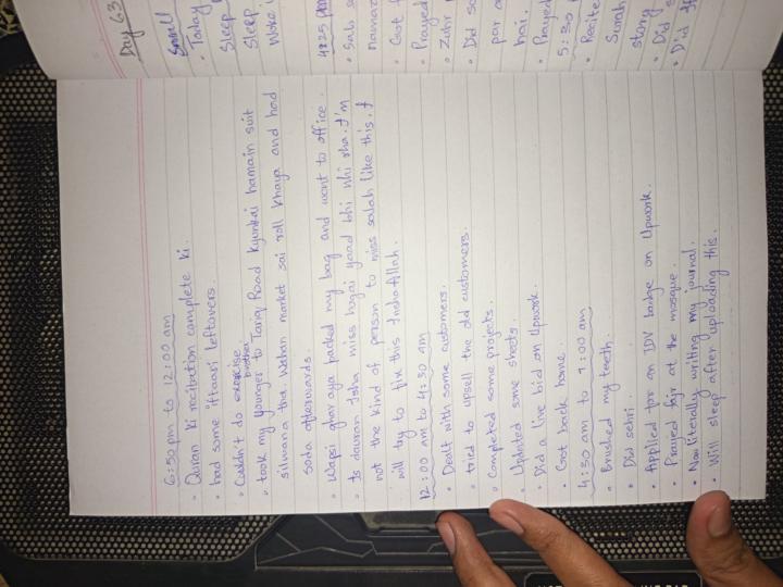 Daily Journal Day 63 | Monday | 2nd May 2026