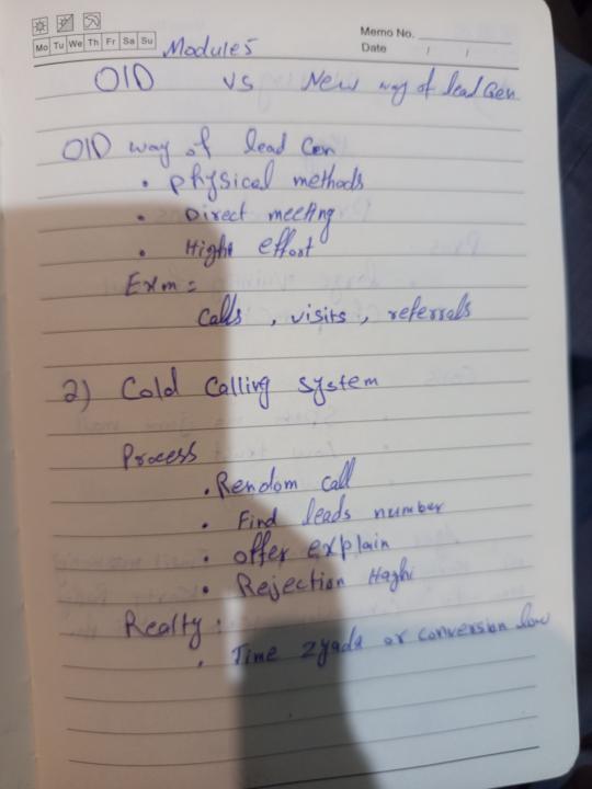 Lectures 5,6,7,8 Lead generation 