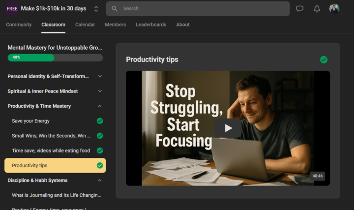 Productivity Tips - Video Feedback
