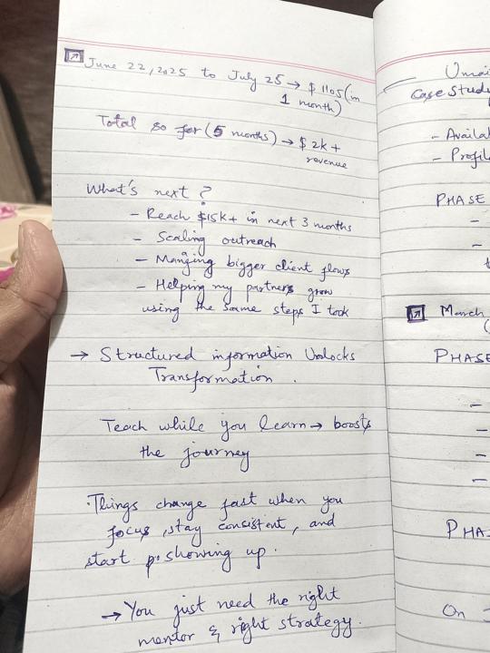 Notes: (Case Study Haroon Bajwa) From 1st Client to $2k in 5 Months