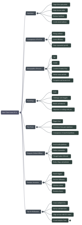 IDEAL CLIENT AVATAR MIND MAP/NOTES