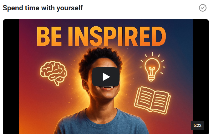 Spend time with yourself