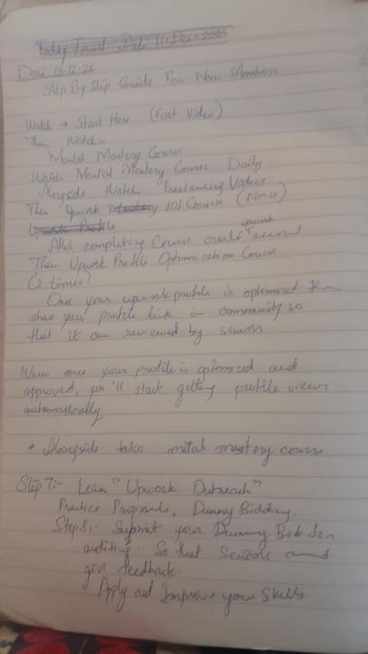 "STEP BY STEP MASTERY FOR NEW MEMBERS" AND "TAKE OWNERSHIP (DON'T BLAME OTHERS)"