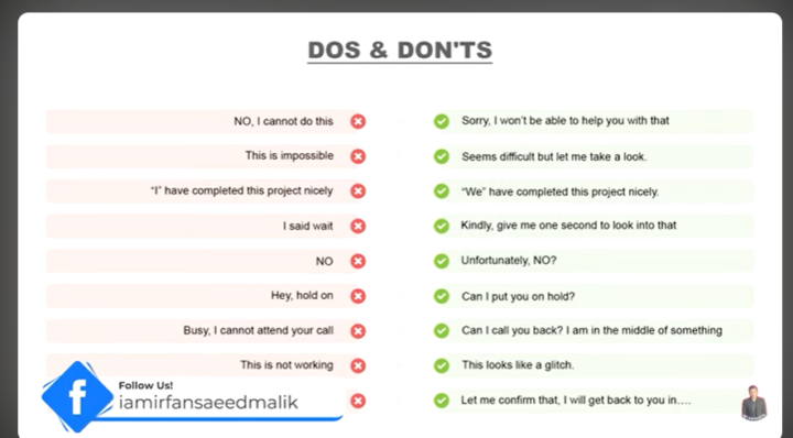 About common mistake in communication