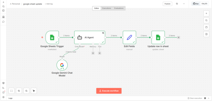 Built My First AI-Powered Google Sheets Automation 🚀