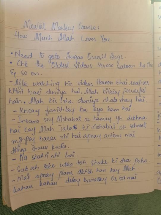 Notes of Mental Mastery Course 