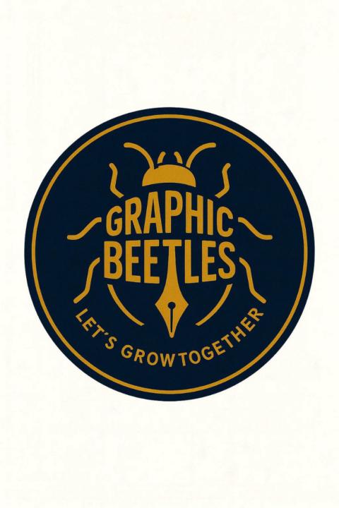 Graphic beetle logo design 