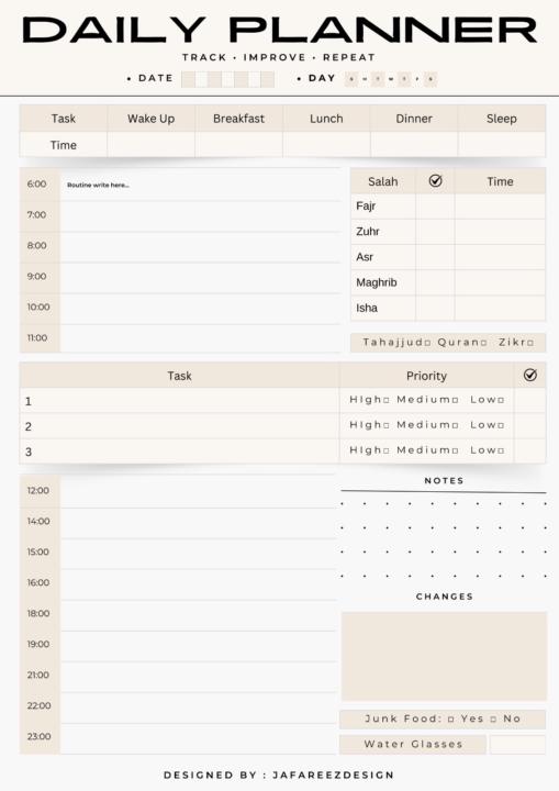 Daily planner Design for this Community.