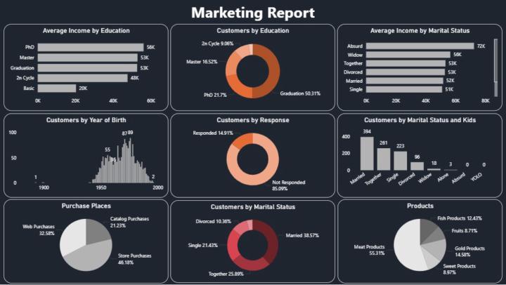 Data Analytics Project 18 : Power BI Marketing Report