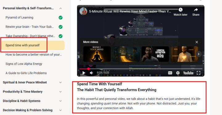 Spend time with yourself