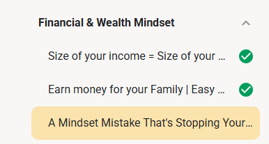 Financial and wealth mindset
