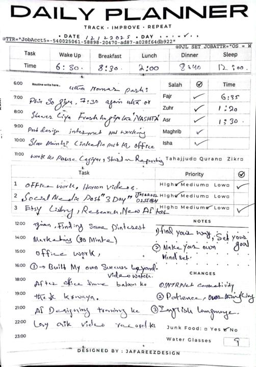 📘 DAILY PLANNER | JOURNAL