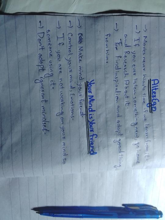 Alter ego/Your mind is your Friend