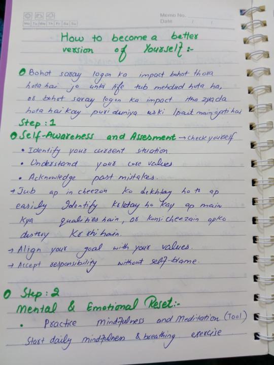 How to become a better version of yourself Notes 