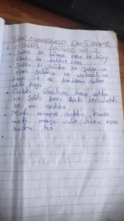 28/12/25 Day 2 After Watching Mental Mastery Vedio 3( Don't blame others)