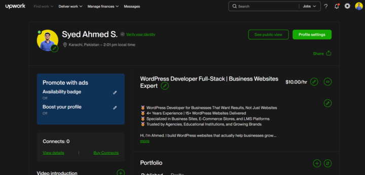 Upwork Profile Review | New Freelancer Account