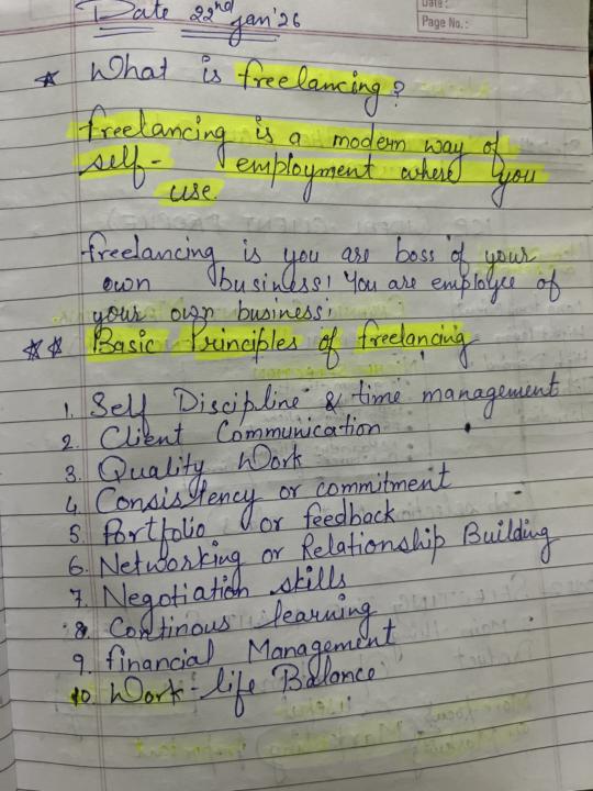 Freelancing & Niche selection Nots