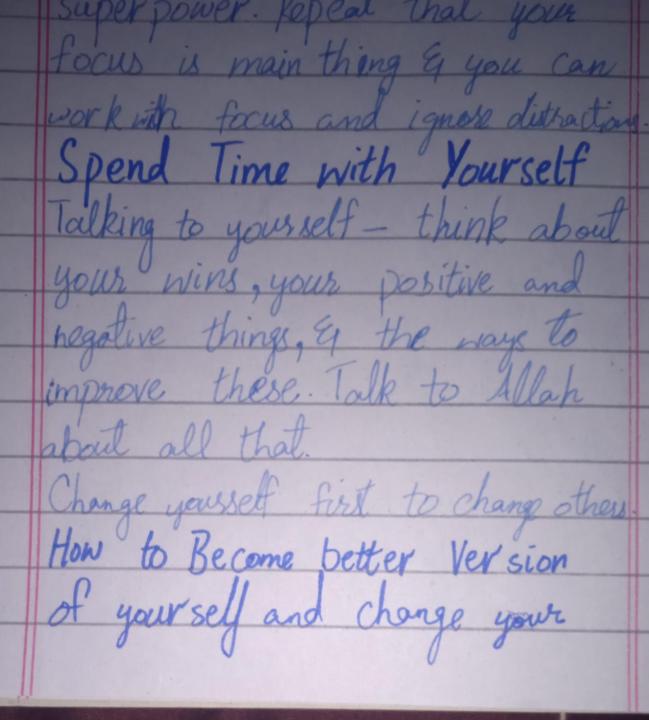 "How To Become A Better Version of Yourself" Notes