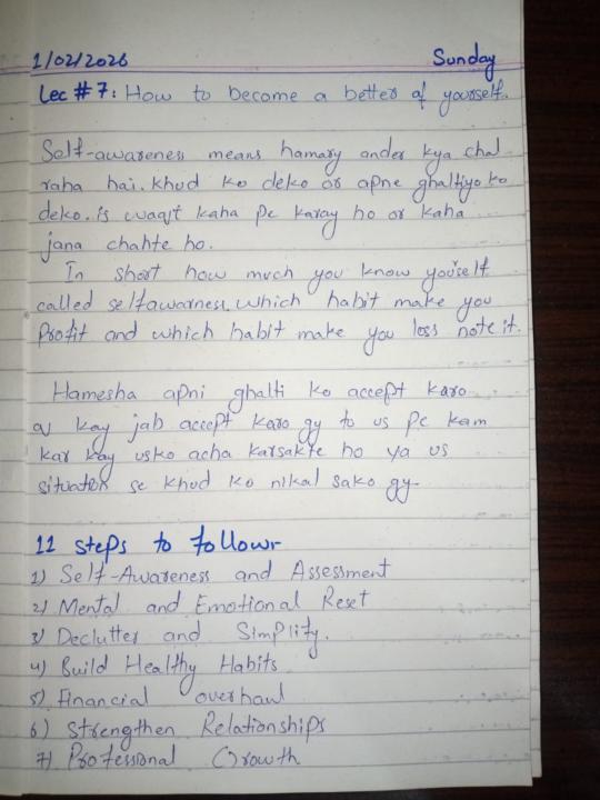 Lec #7: How to Become a Better Version of Yourself