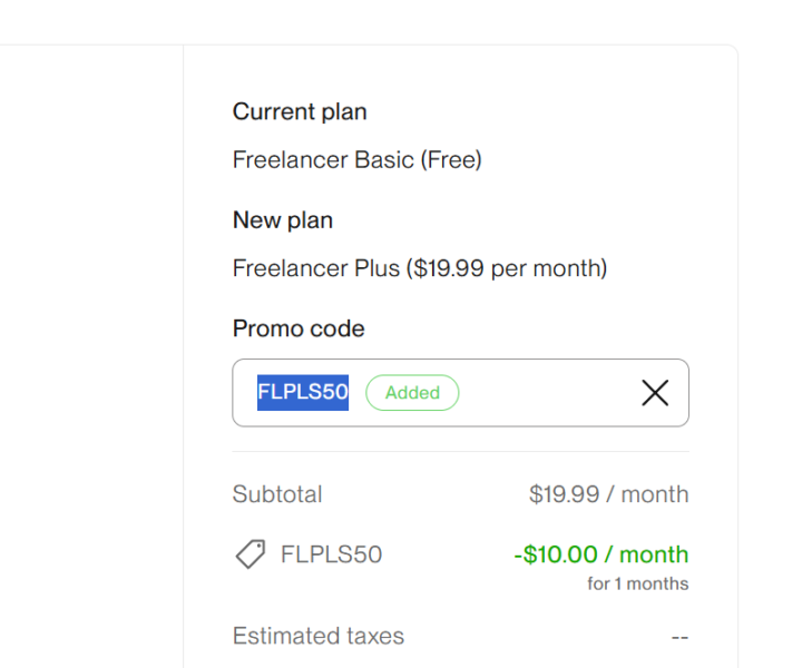 UPWORK promo code 