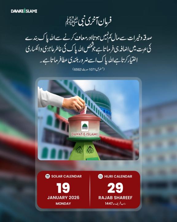 Aaj ki Hadith 19-Jan-26