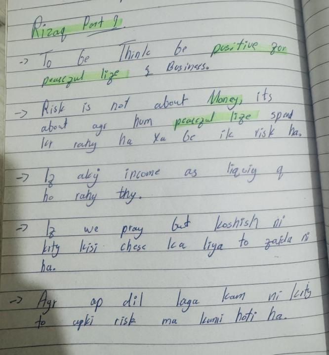 Risk ka Asal Concept (Lecture Summary)