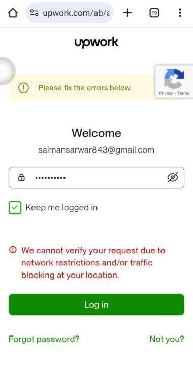 Upwork Account Problem ⚠️