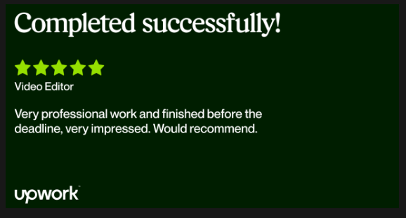 Alhamdulillah, first 5-star rating on Upwork ID