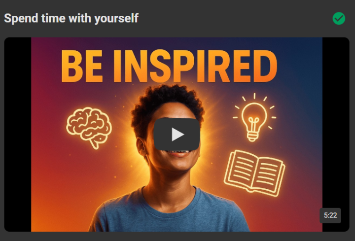 Spend time with yourself