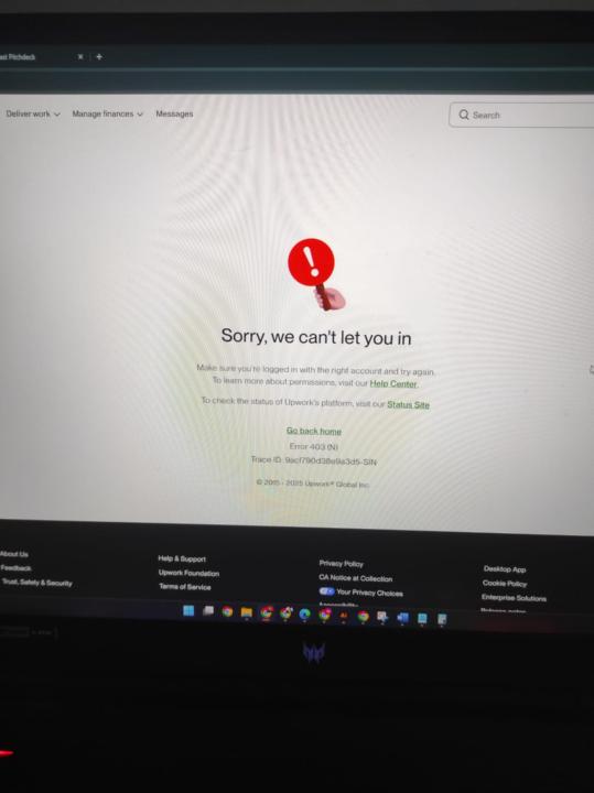 Kisi ko Upwork yeh issue araha hay?