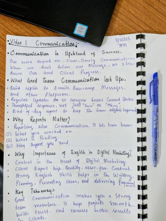 Communication Notes