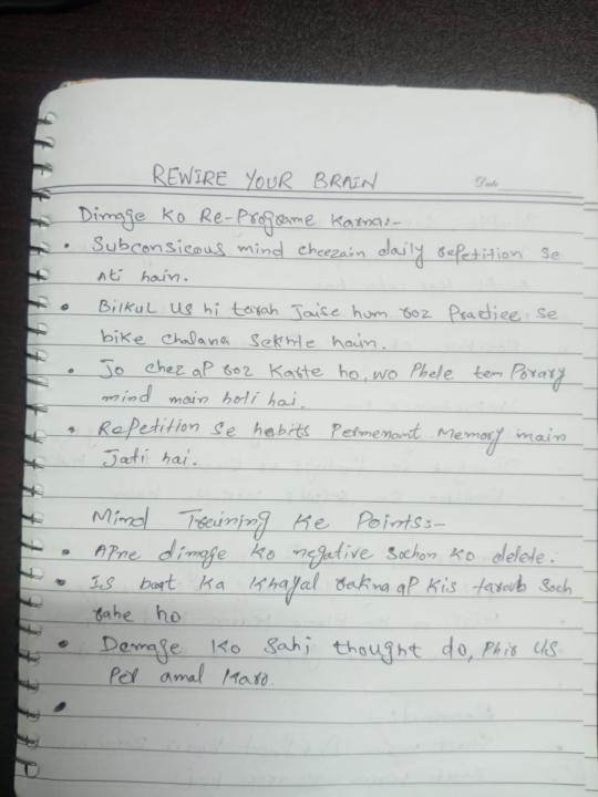 Rewire Your Brain Notes