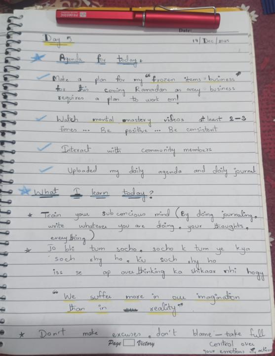 Day 5 | 20 Dec 2025 | Friday 🌱