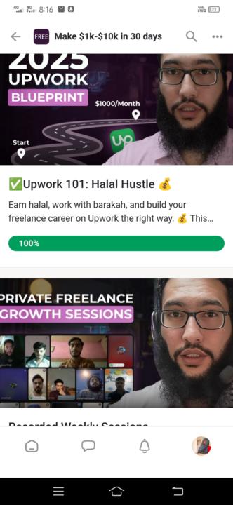 Upwork session done