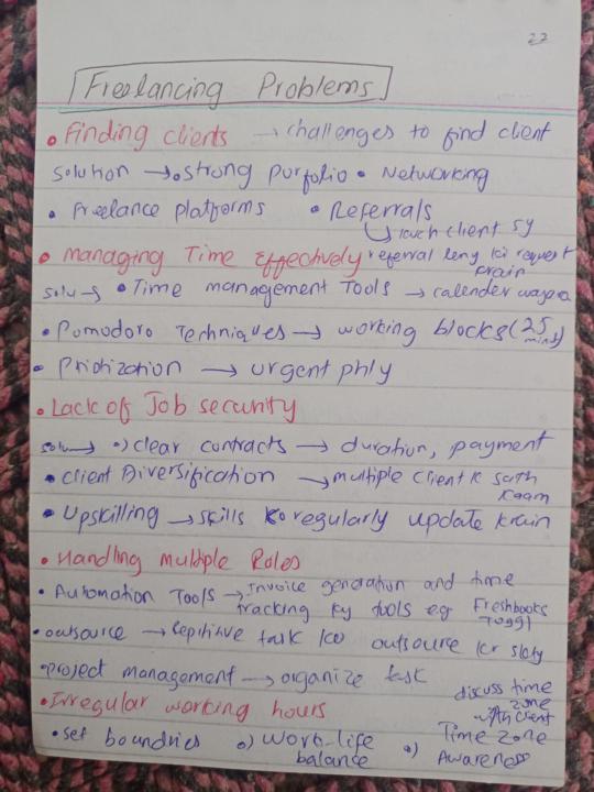 Freelancing problems/LEC 22