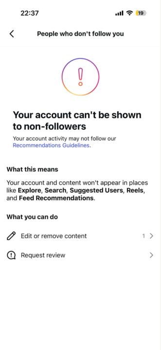 Instagram limited reach on multiple accounts randomly