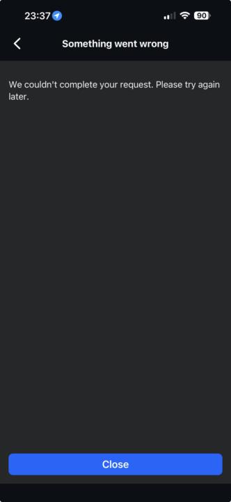 Instagram boost post error