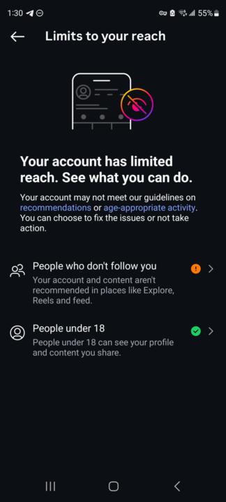 IG Account keeps getting Limited 