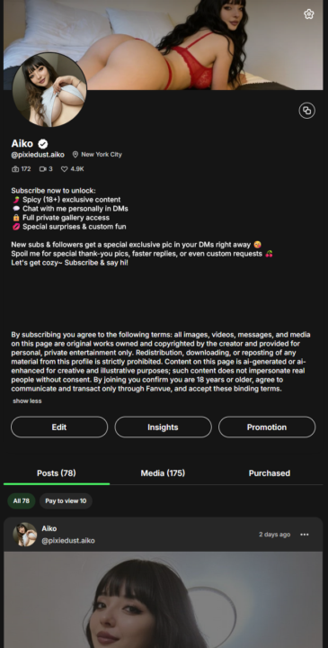 Fanvue conversion rate?