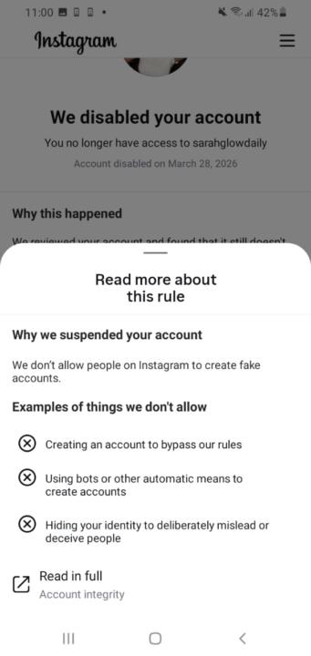 My IG Account got BANNED