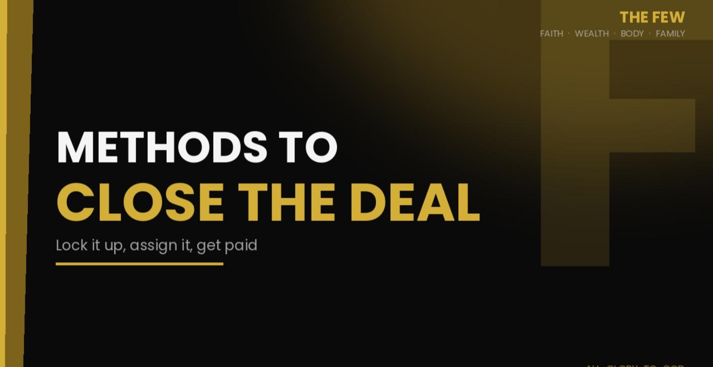 Methods to Close a Wholesale Deal