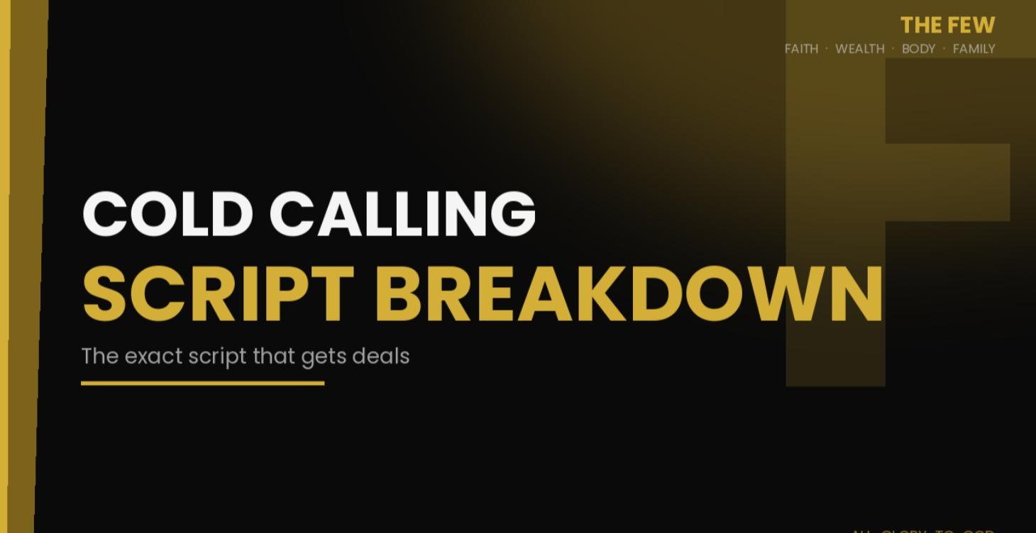 Cold Calling Script Break Down