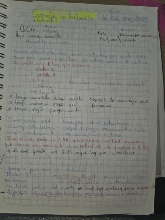 Correccio  de reflejos  no deseados 