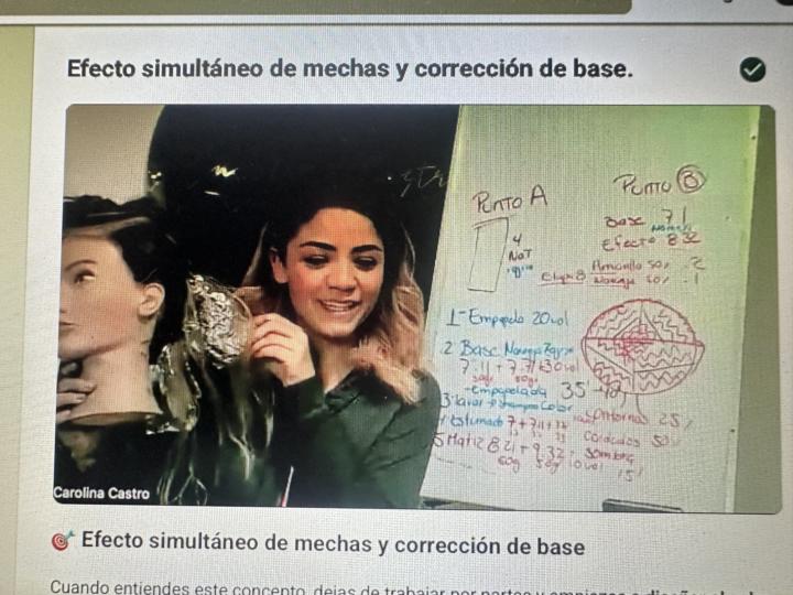 Efecto simultáneo de mechas y corrección de base 