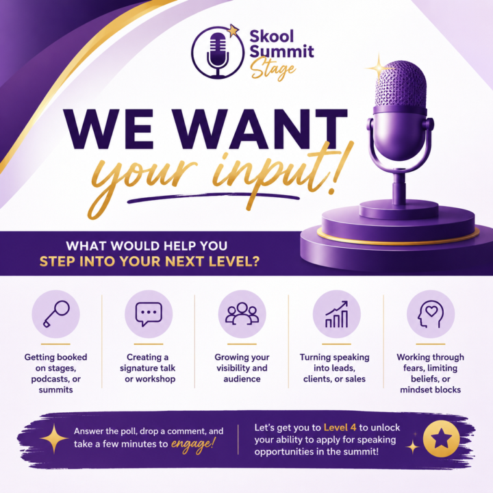 🎤 We want your input…