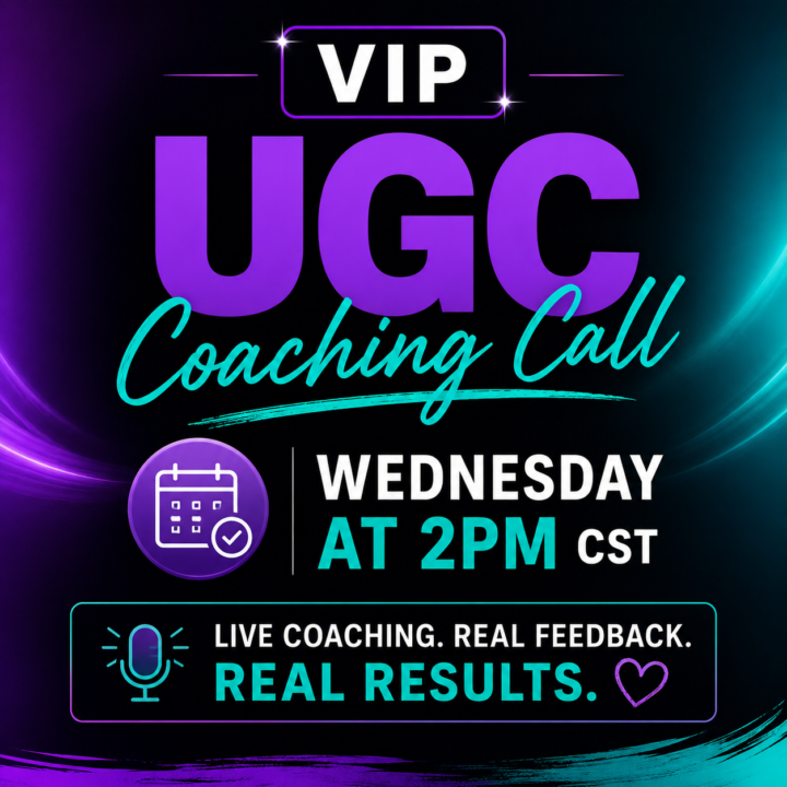 💎 VIP Members: Your UGC Coaching Call is This Wednesday!